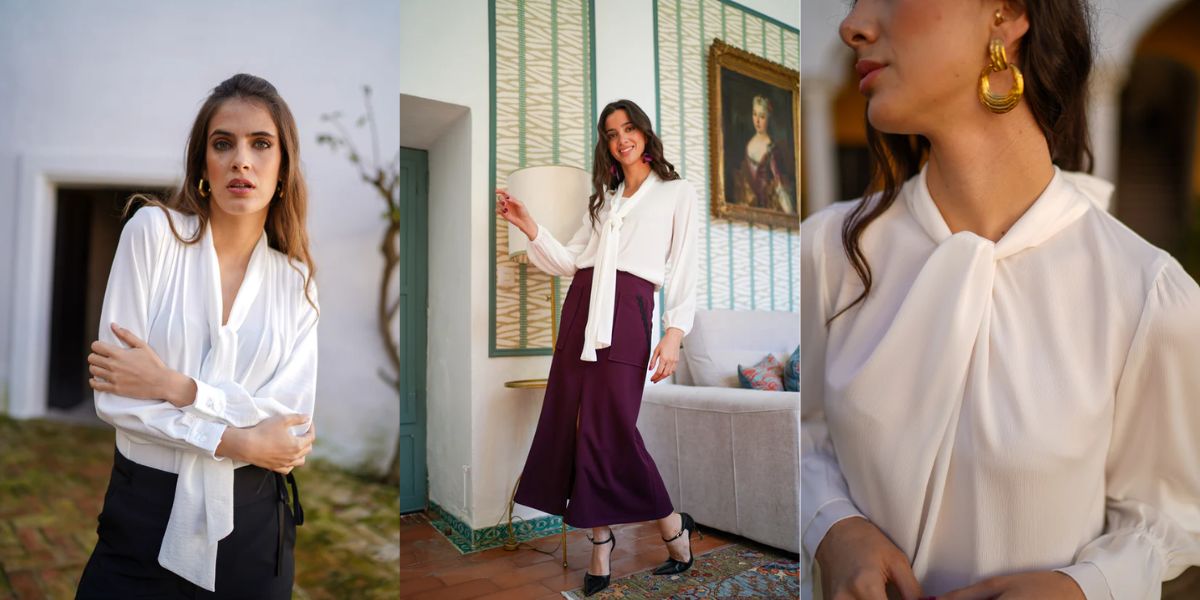 Blusa blanca mujer