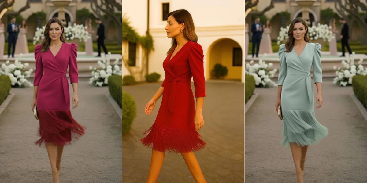 Vestido con flecos
