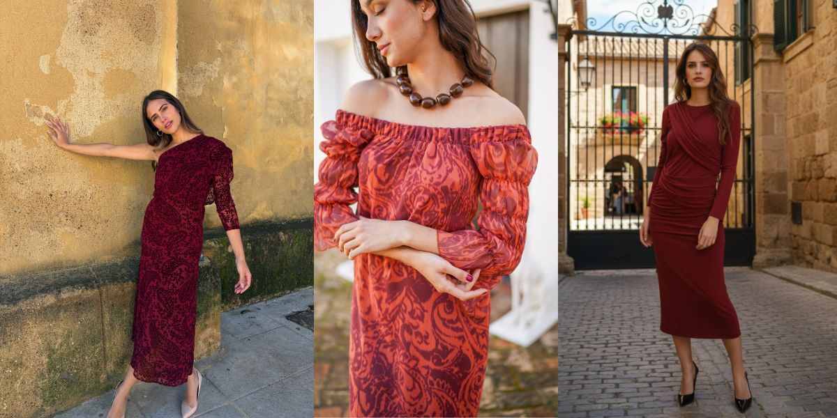 Vestidos Burdeos