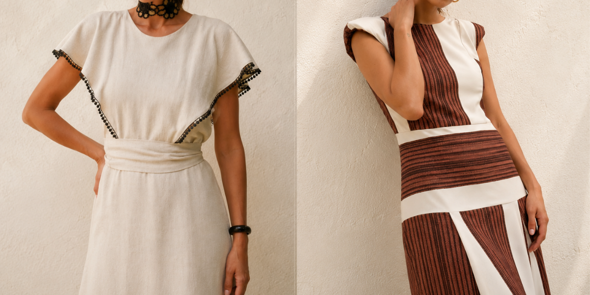 Vestidos Beige Mujer
