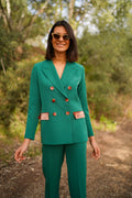 Chaqueta cruzada detalles terciopelo I Ref. 324-205