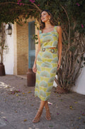 Conjunto 325-035 | Estampado Abanicos Verde Lima — ¡Últimas Unidades!