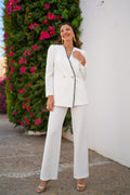 Traje de chaqueta chanel cruzado 326-003