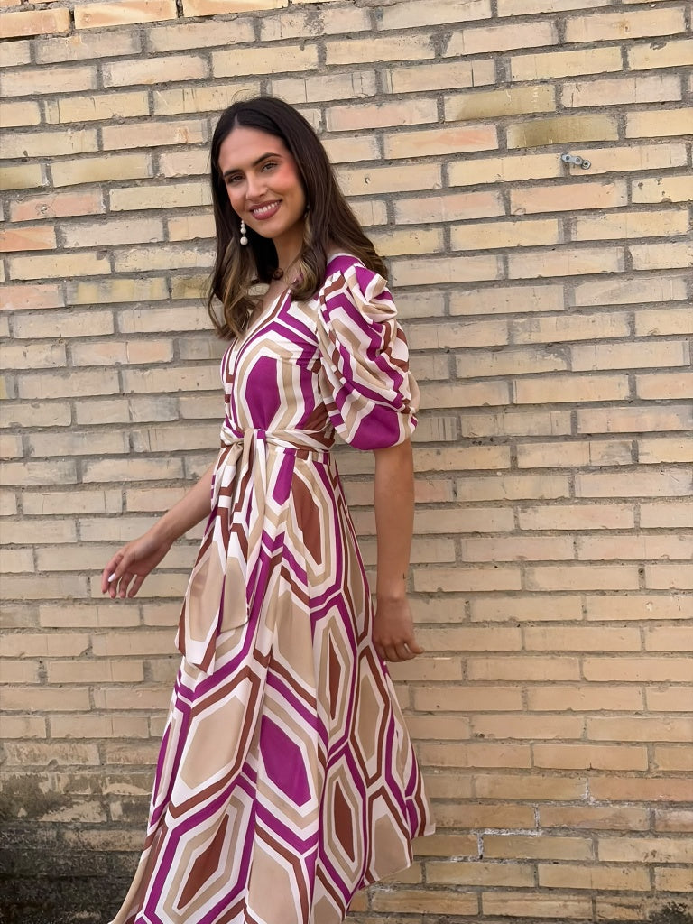 Vestido Manga Fruncida | Ref. 626-056