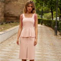 Vestido peplum liso // REF: 620-038