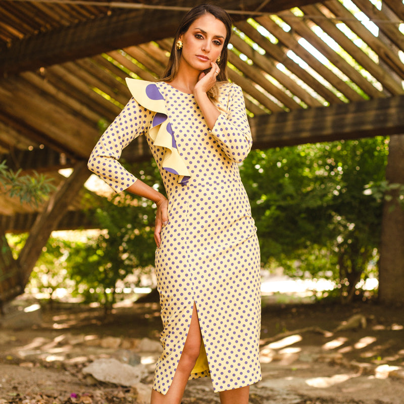 Vestido media manga lunares // REF: 620-041