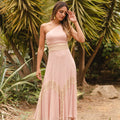 Vestido largo lurex encajes I // REF: 620-057