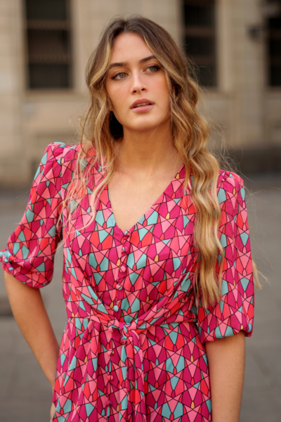 Vestido estampado fantasia I Ref.622-009