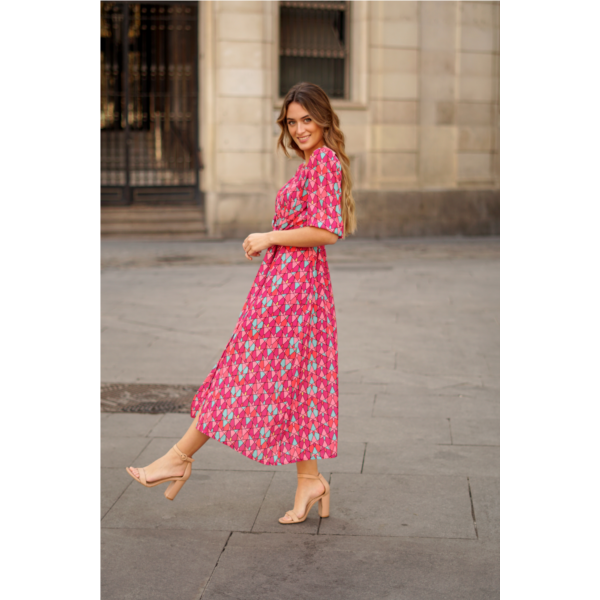 Vestido estampado fantasia I Ref.622-009