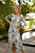 Vestido kaki estampado I Ref.622-011