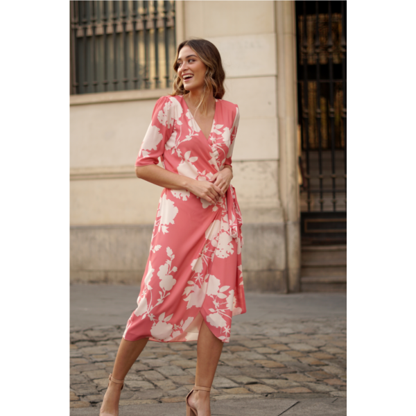 Vestido estampado anudado  I Ref. 622-014
