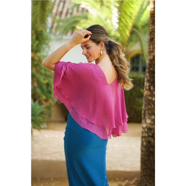 Vestido gasa y punto combinado I // REF: 622-030
