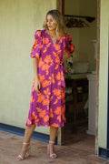 Vestido raso estampado envolvente I // REF: 622-057
