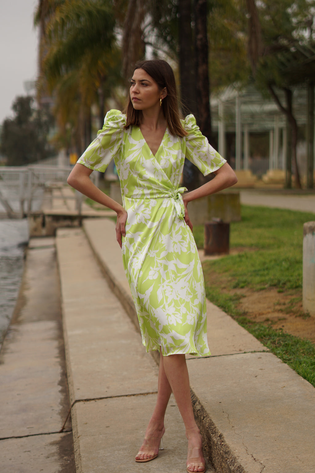 Vestido raso envolvente I // REF: 622-071