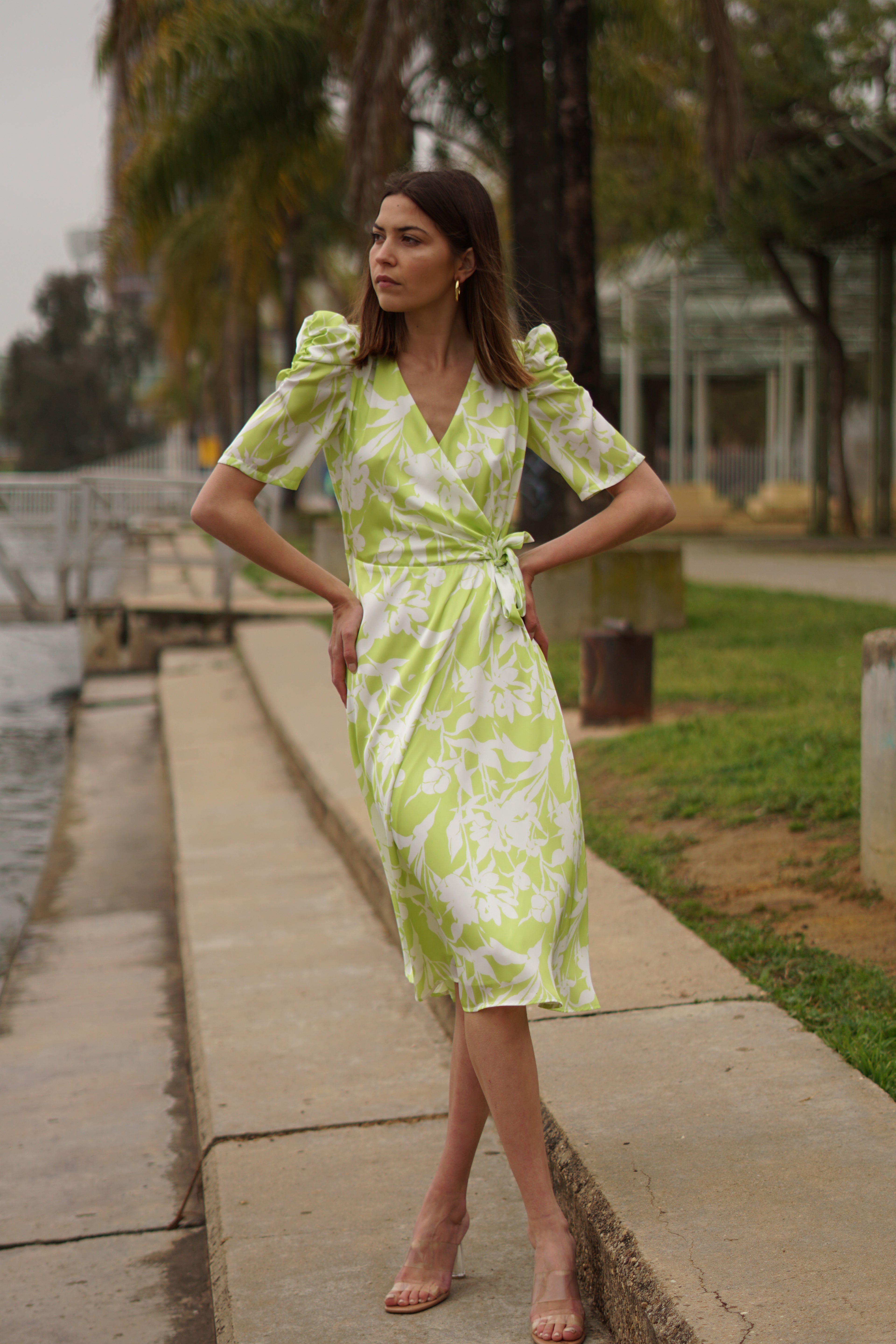 Vestido raso envolvente I // REF: 622-071