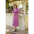 Vestido mangas abullonadas raso I Ref. &22-204