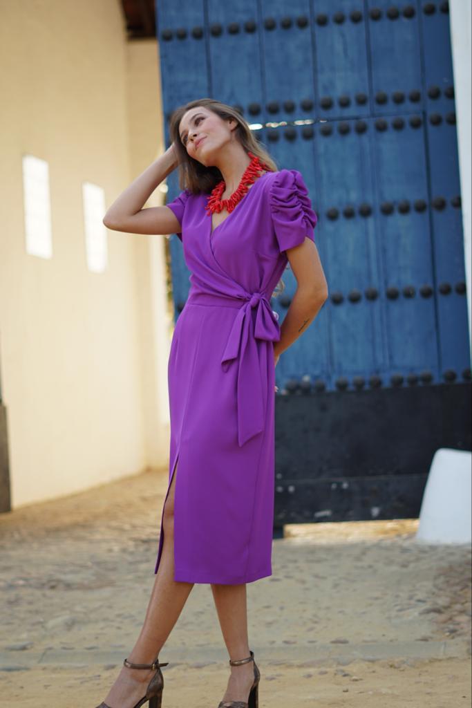 Vestido manga loro cruzado I Ref. 623-009