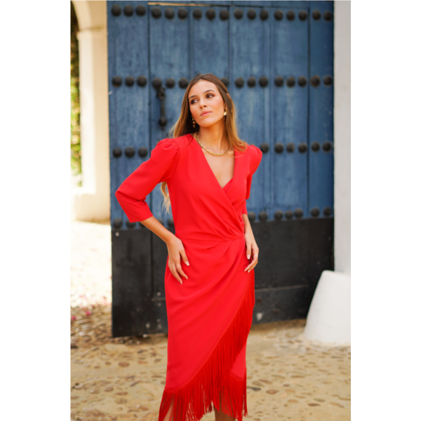 Vestido flecos I Ref.623-014
