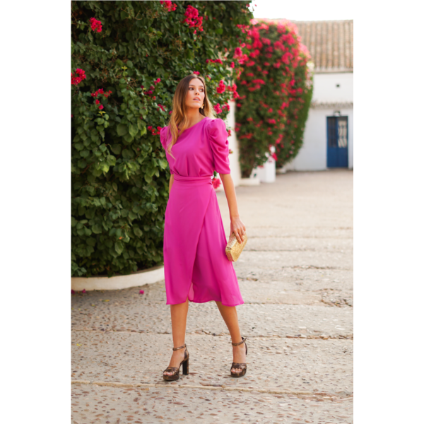 Vestido mangas frunce cenicienta I // REF: 623-037
