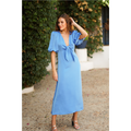 Vestido nudo y mangas abullonadas I Ref. 623-048