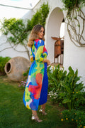 Vestido capa estampada 624-022