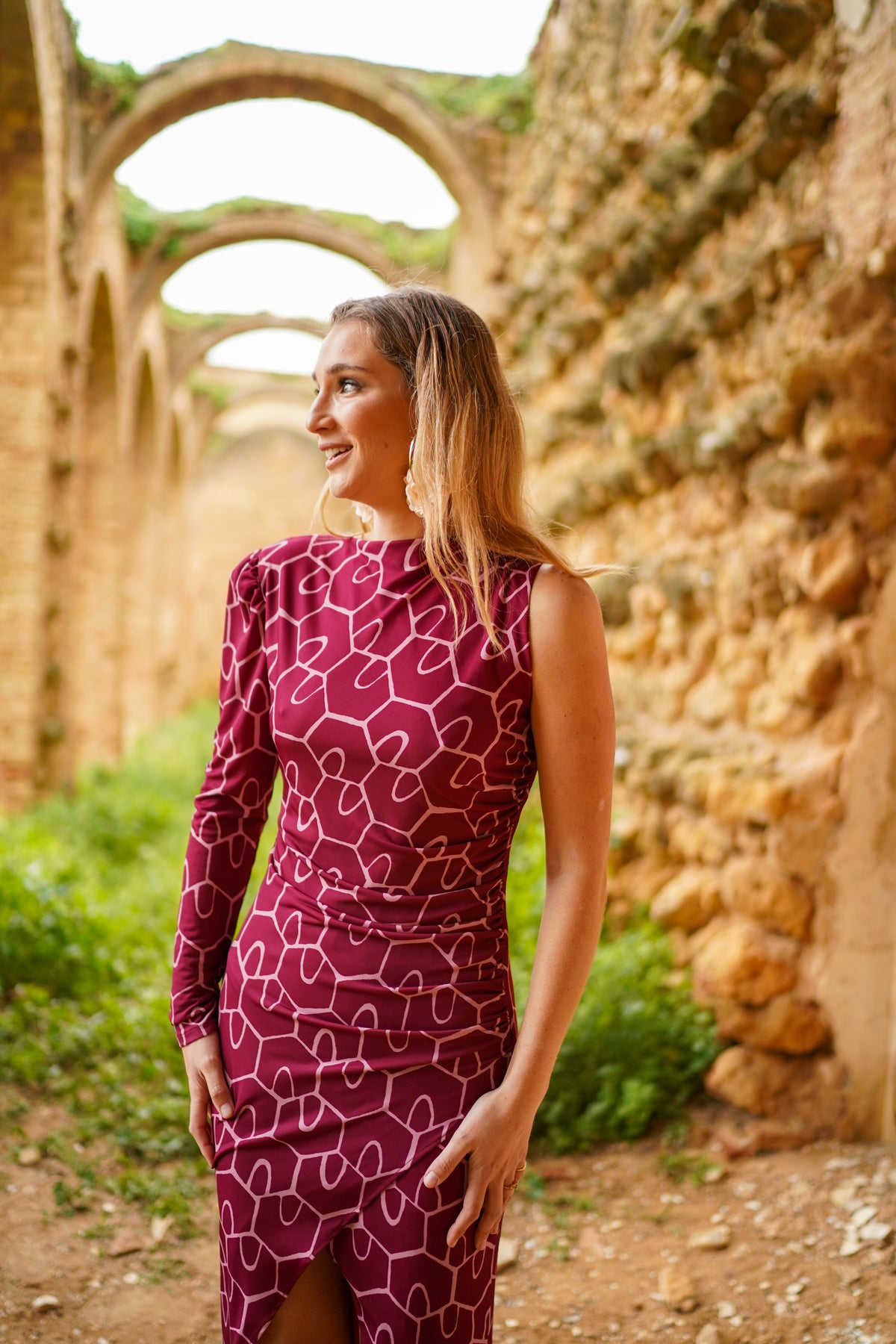 Vestido estampado desigual I Ref. 624-208