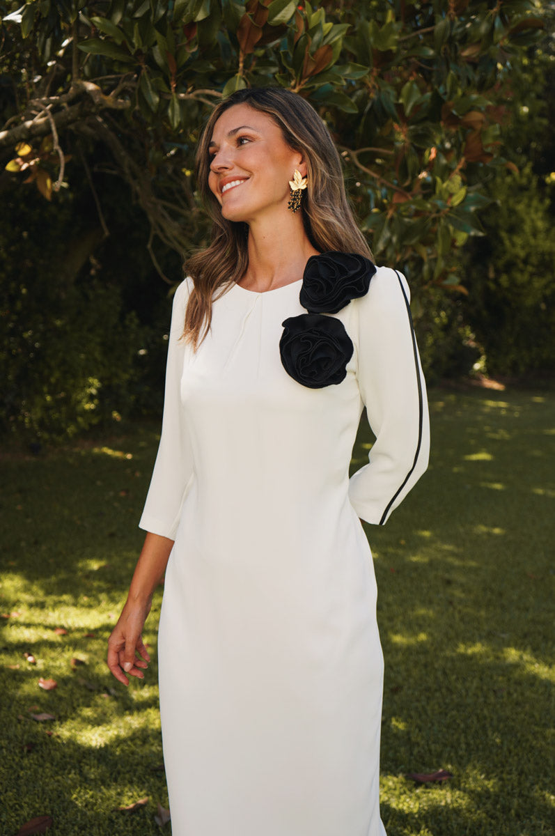 Vestido blanco y negro // REF: 625-025