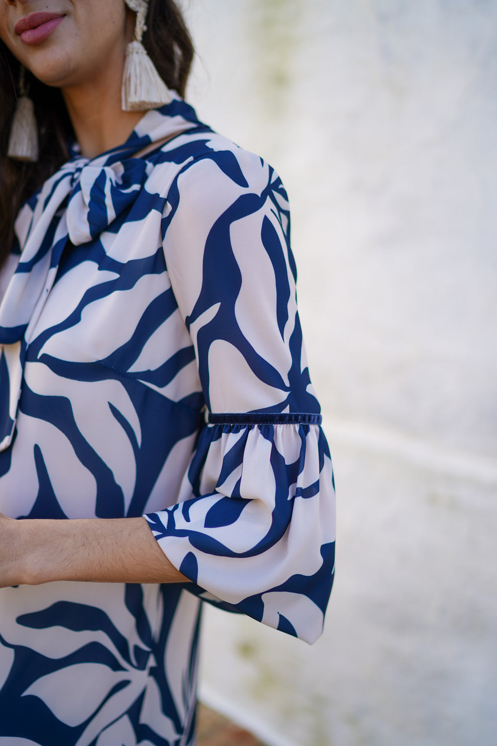 Vestido corbatin estampado