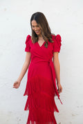VESTIDO ROJO FLECOS 626-020