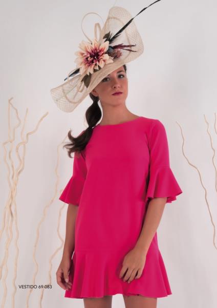 Vestido corto volante 69-083
