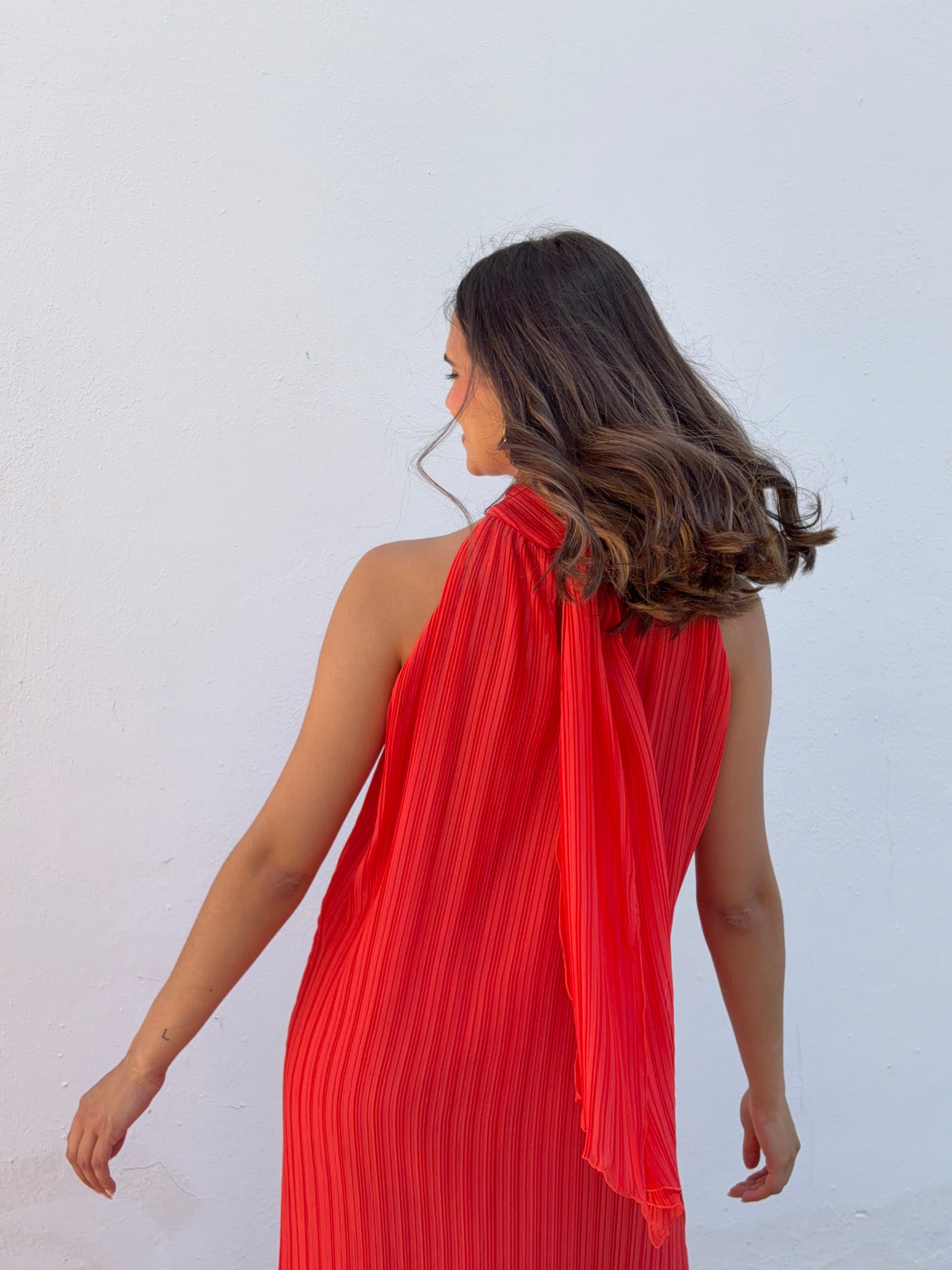 VESTIDO PLISADO HALTER