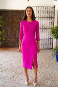 Vestido Cruzado Fucsia Ref. 626-008
