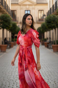 VESTIDO MANGA FRUNCIDA