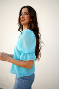 Blusa Farolillo Turquesa