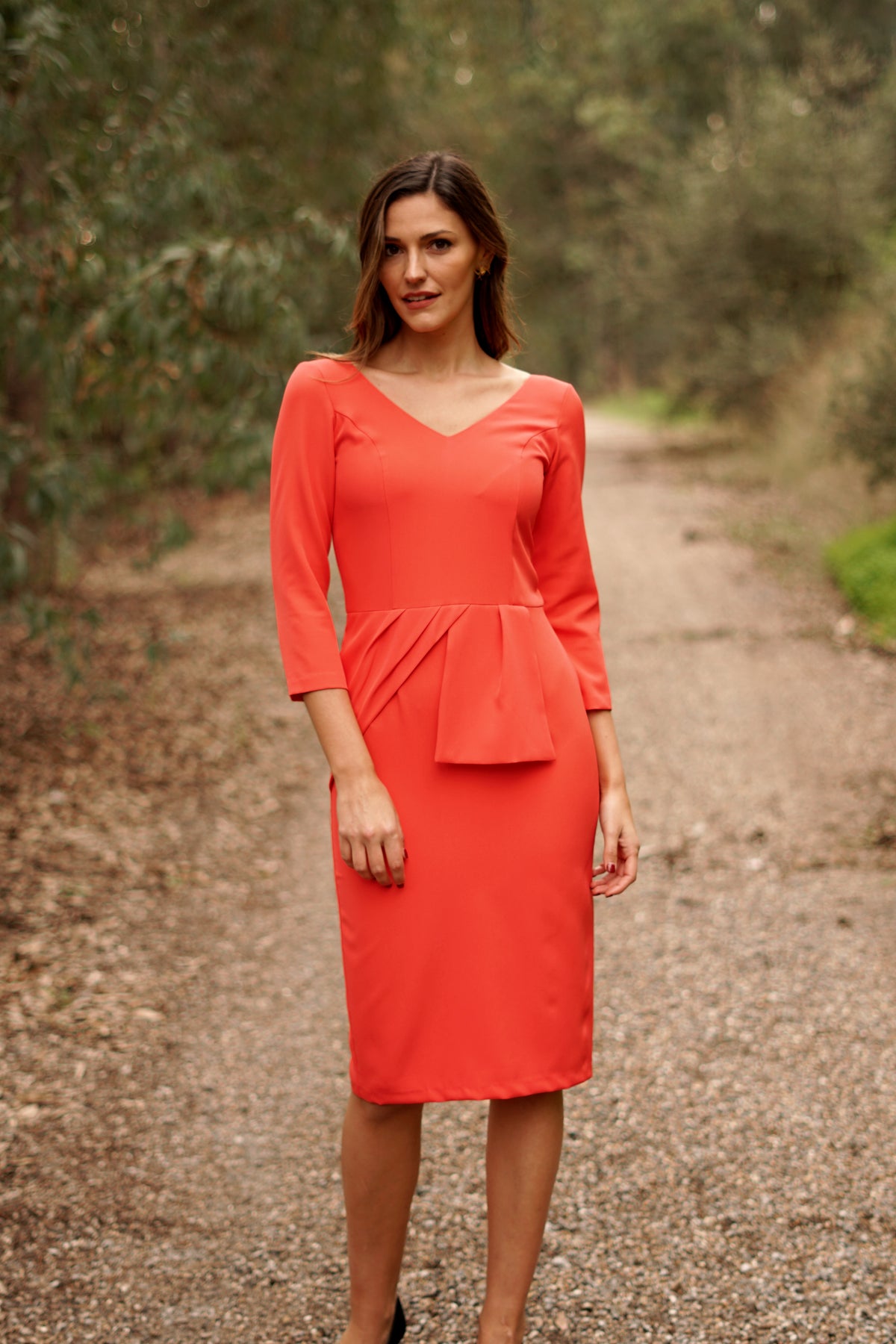 Vestido con peplum caído // REF: 620-026