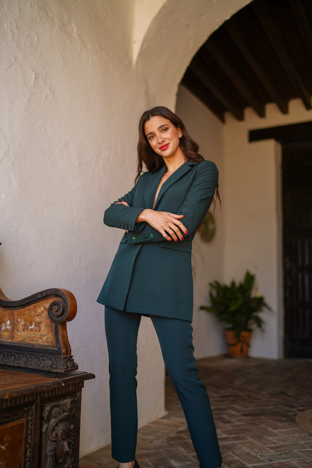 Traje de chaqueta  con un boton 325-209
