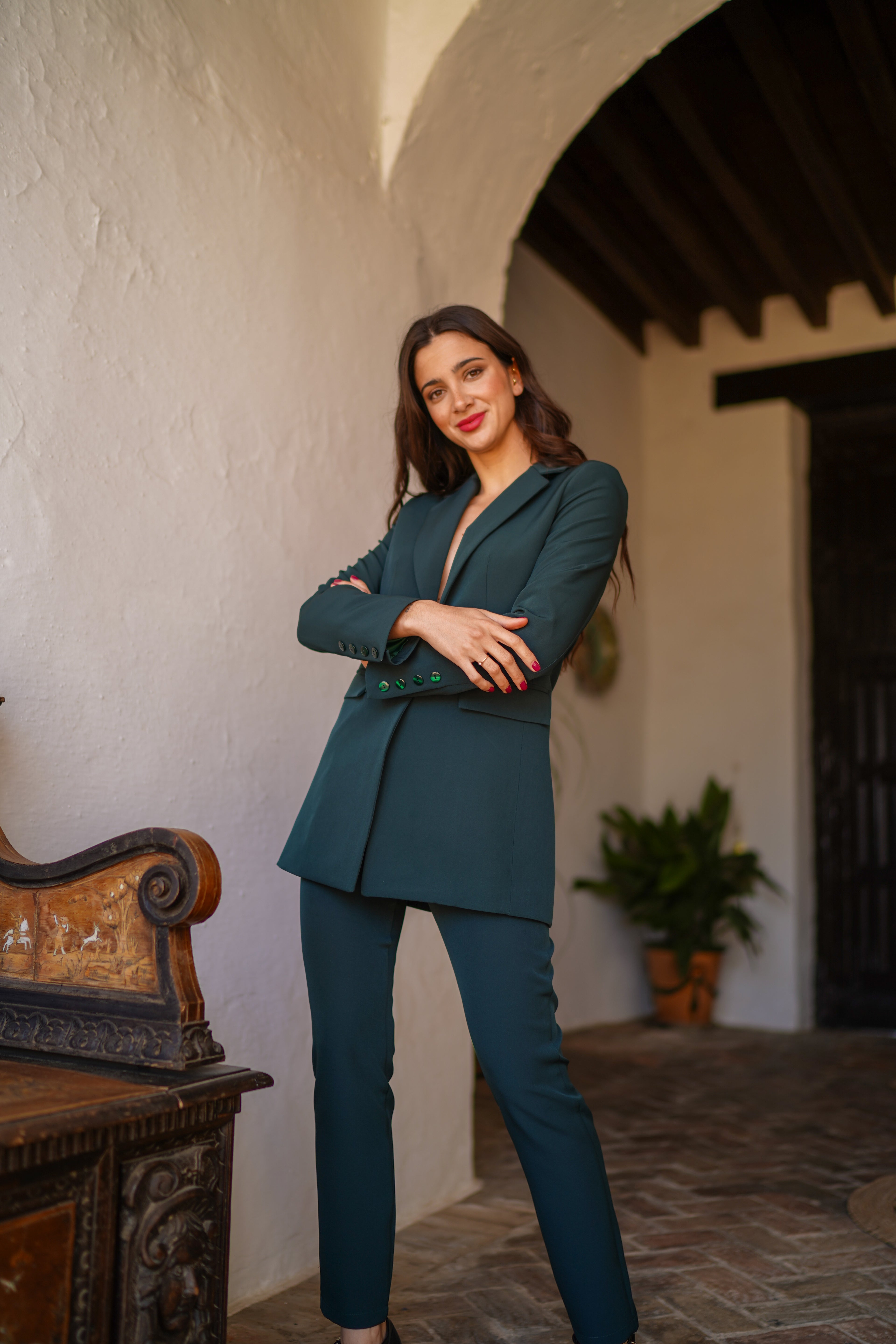 Traje de chaqueta  con un boton 325-209