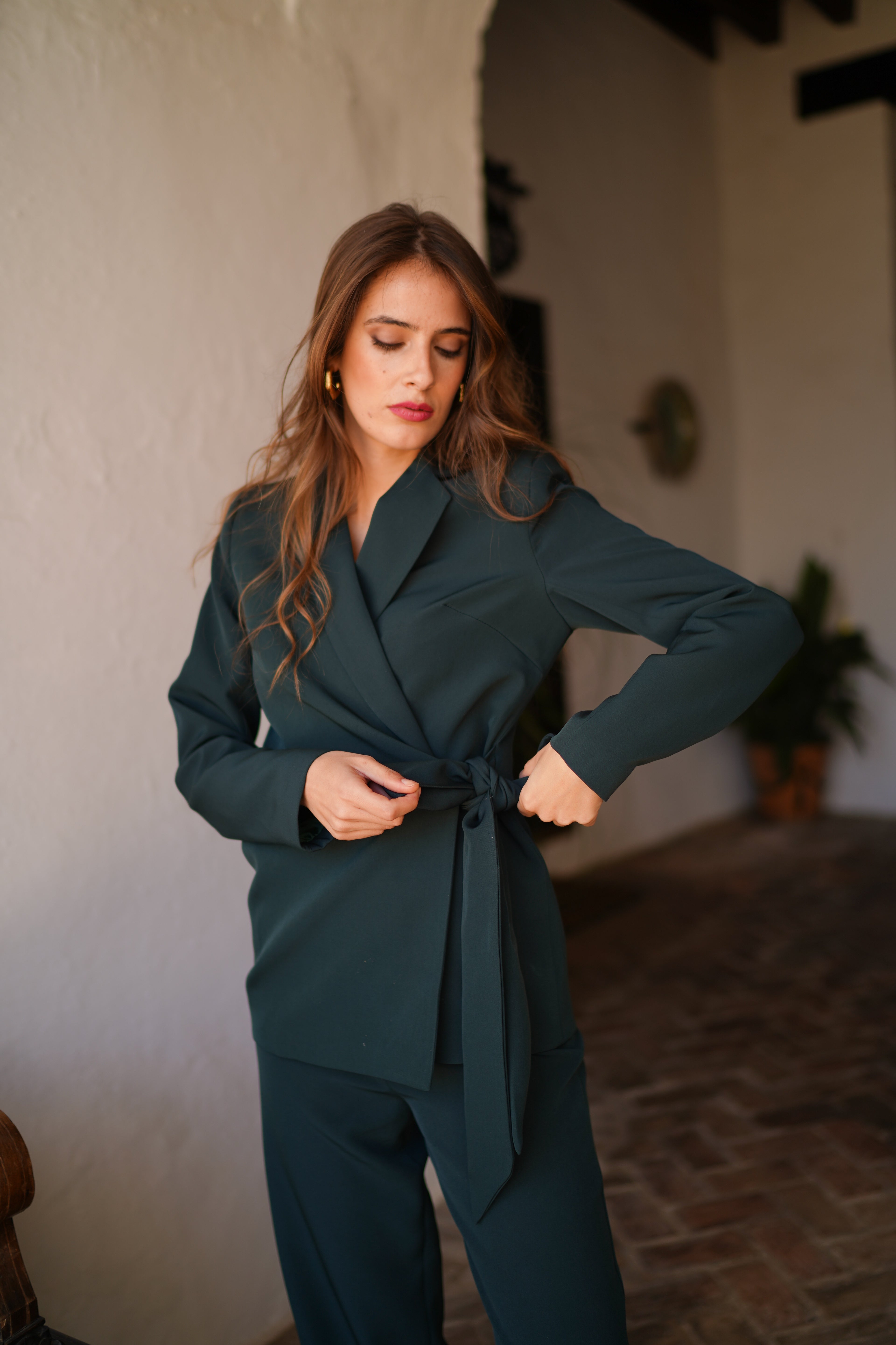 Traje de chaqueta cruzado 325-219