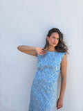 VESTIDO GEOMÉTRICO AZUL