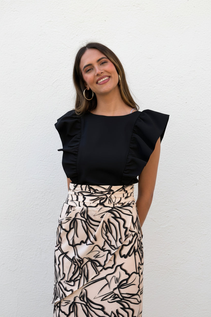 Falda Sur Estampada