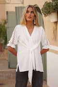Camisa encaje manga // REF: 122-028