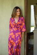 Vestido raso lazo escote I Ref. 622-061