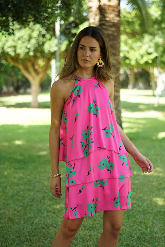 Vestido raso volantes I // REF: 622-062