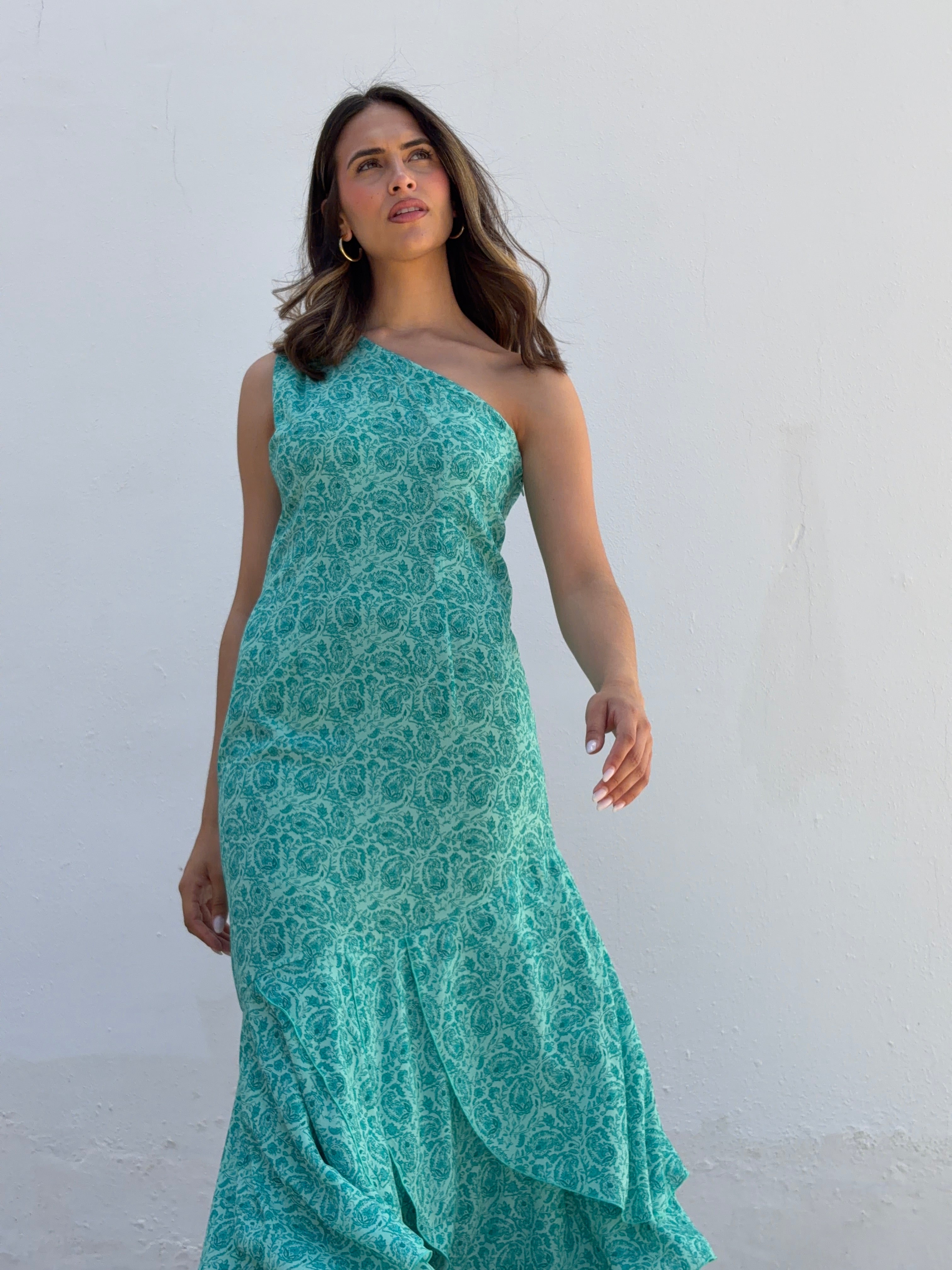 Vestido Cachemira Aguamarina