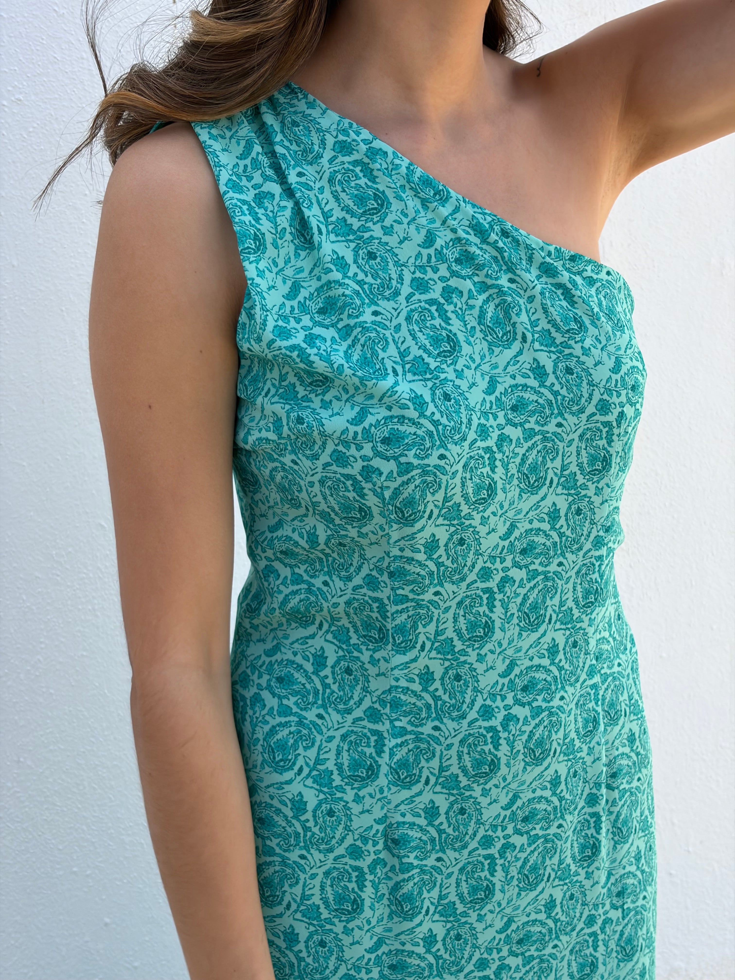 Vestido Cachemira Aguamarina