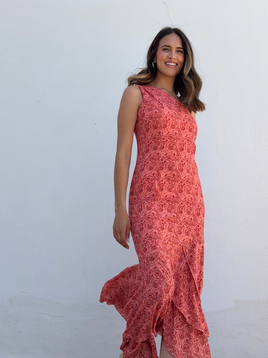 Vestido Cachemira Coral