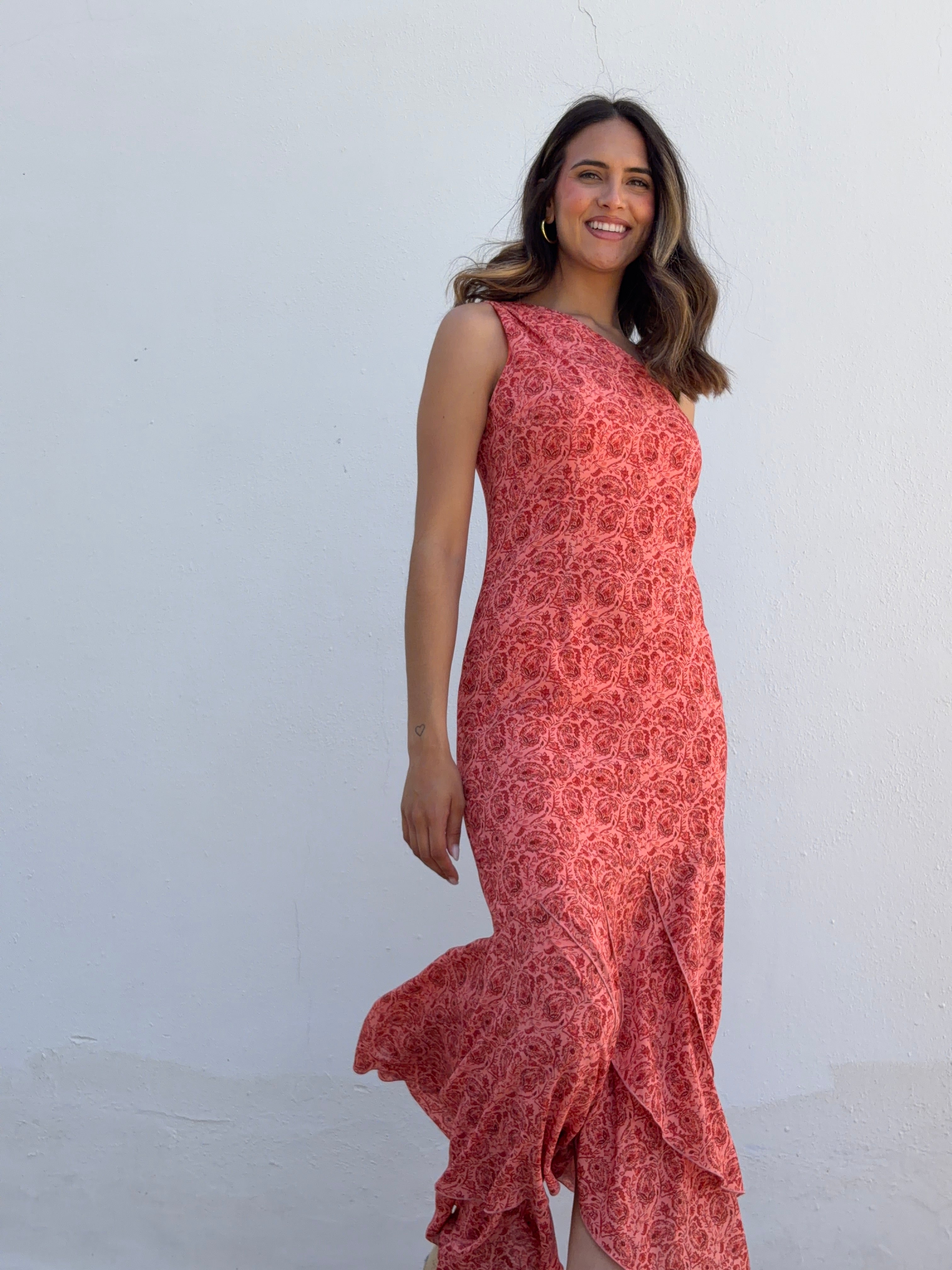 Vestido Cachemira Coral