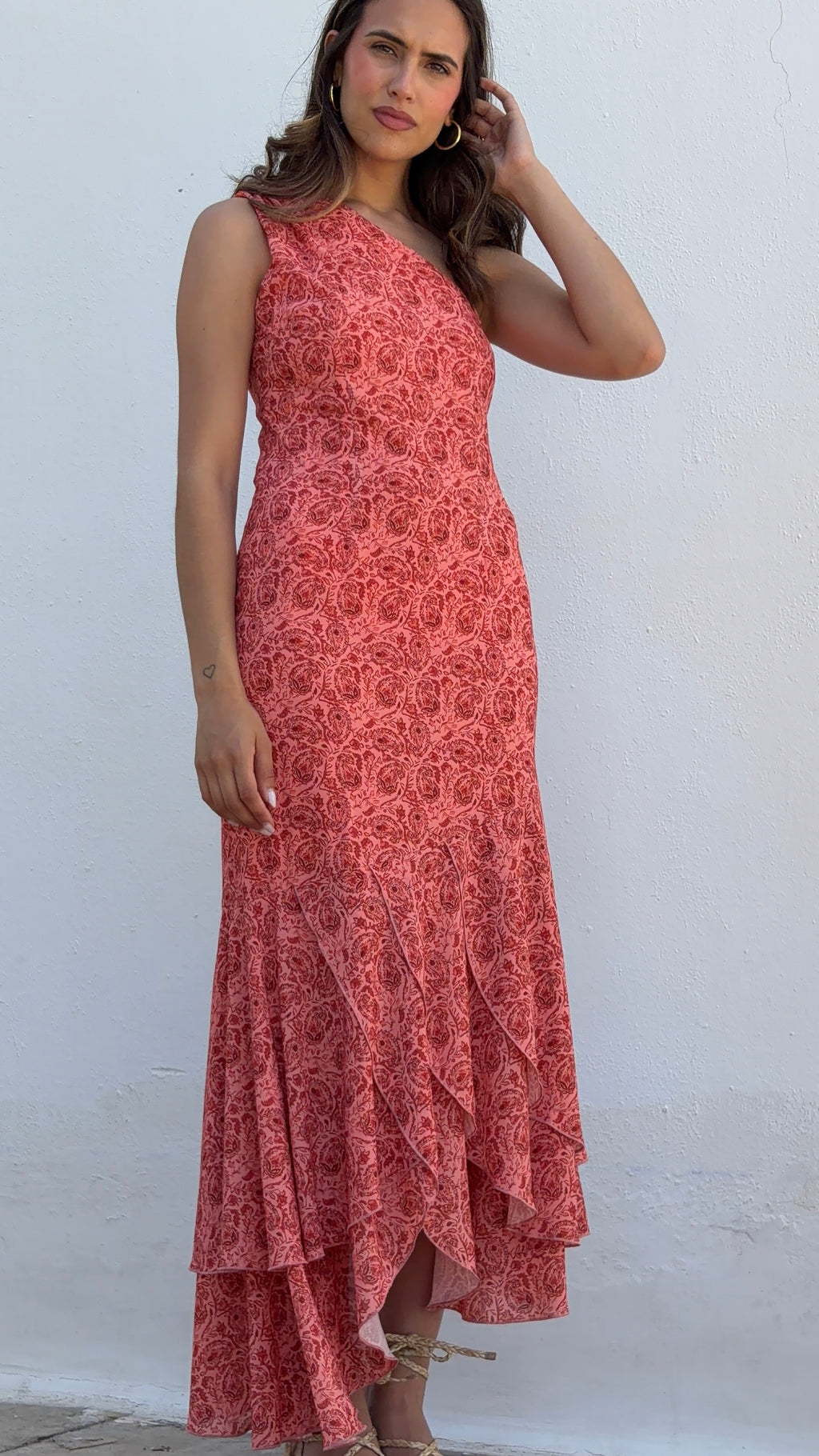 Vestido Cachemira Coral