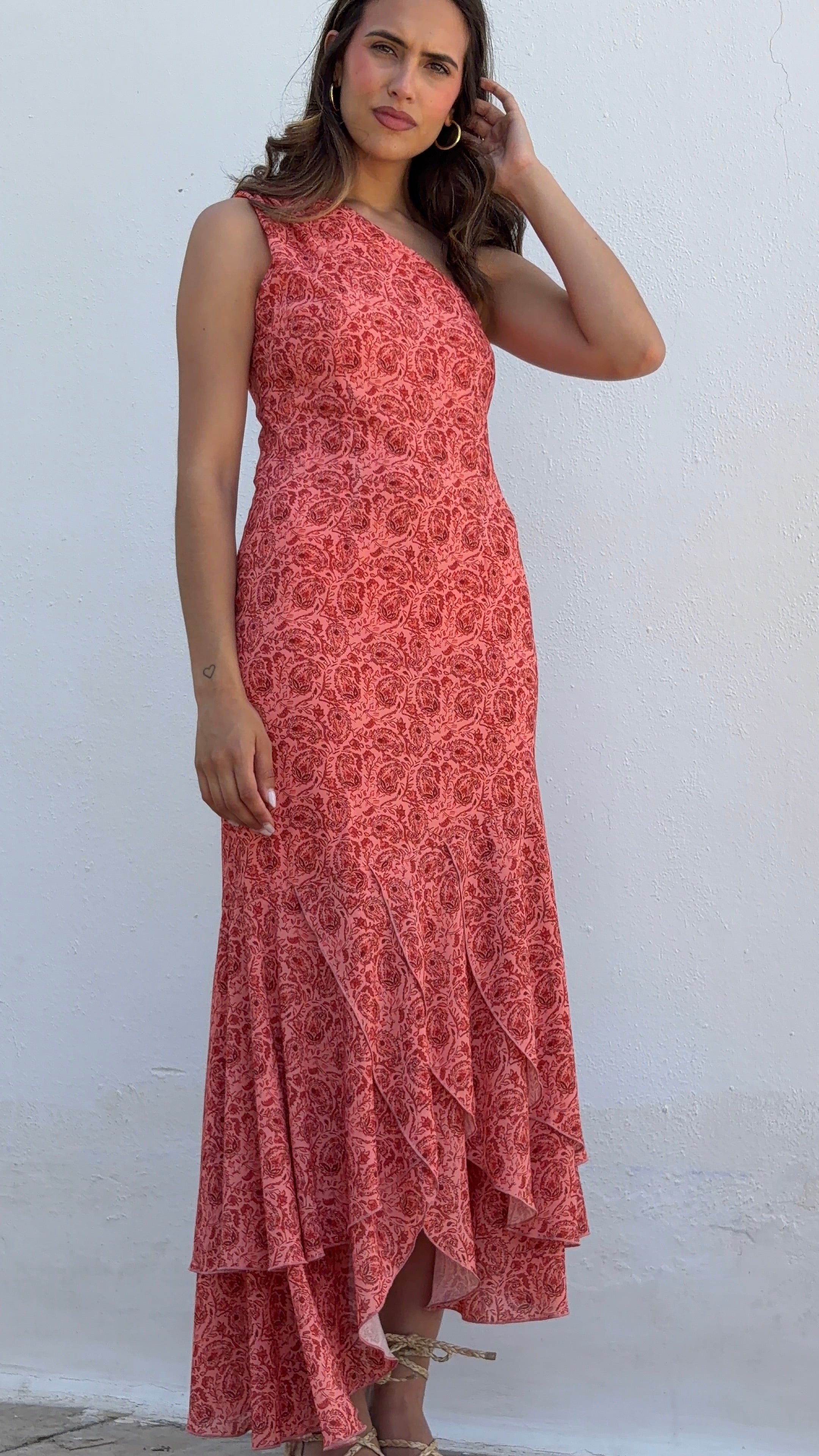 Vestido Cachemira Coral