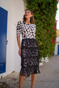 Vestido 626-015 | Lunares y Flecos Negro